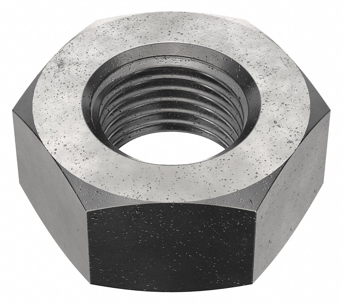Hex Nut: Std Hex, M10x1.00 Thread, 17 mm Hex Wd, 8 mm Hex Ht, Steel, Class 8, Plain, Std, 100 PK