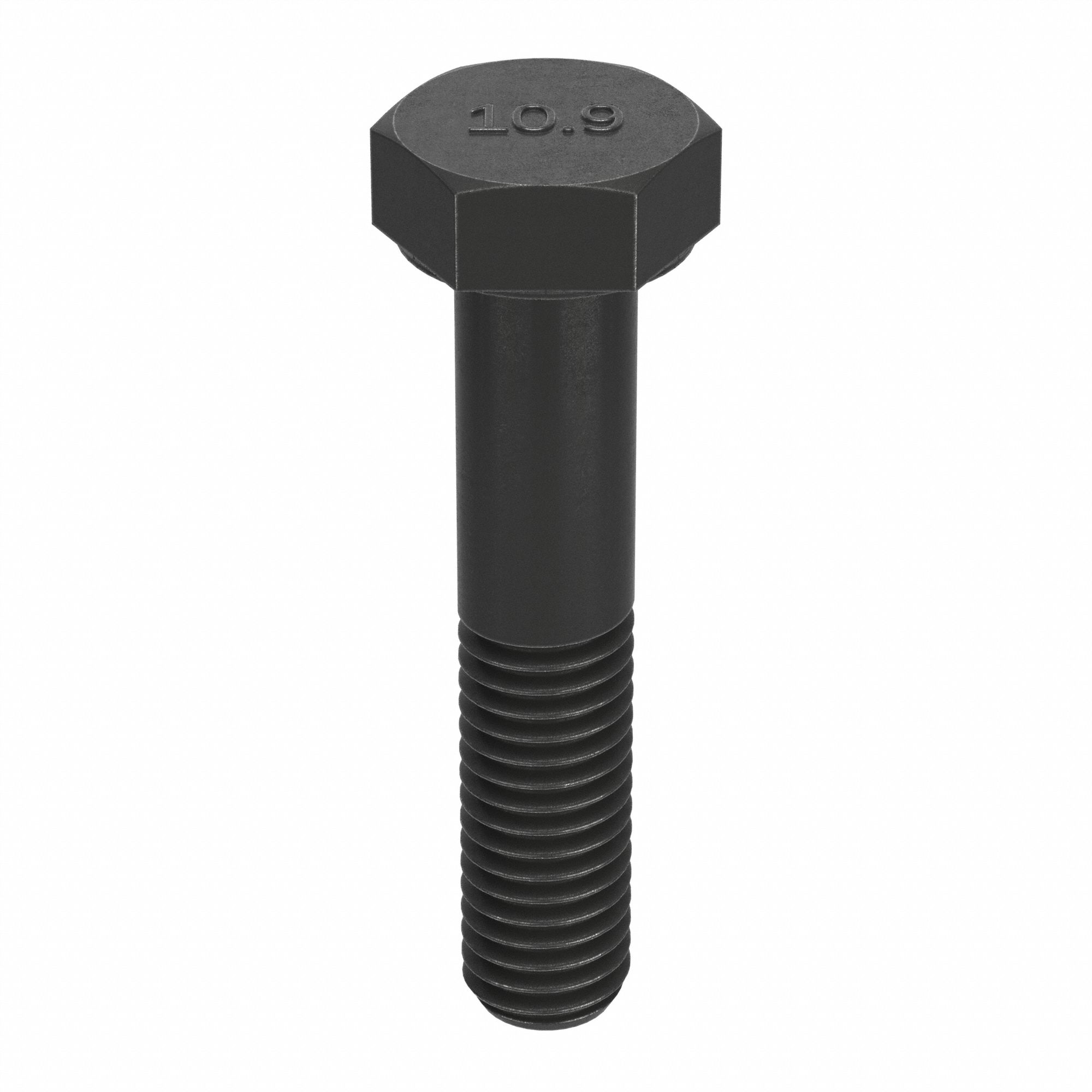 Hex Head Cap Screw: Steel, Class 10.9, Black Oxide, M10-1.50, Coarse, 35 mm lg, Metric, 25 PK