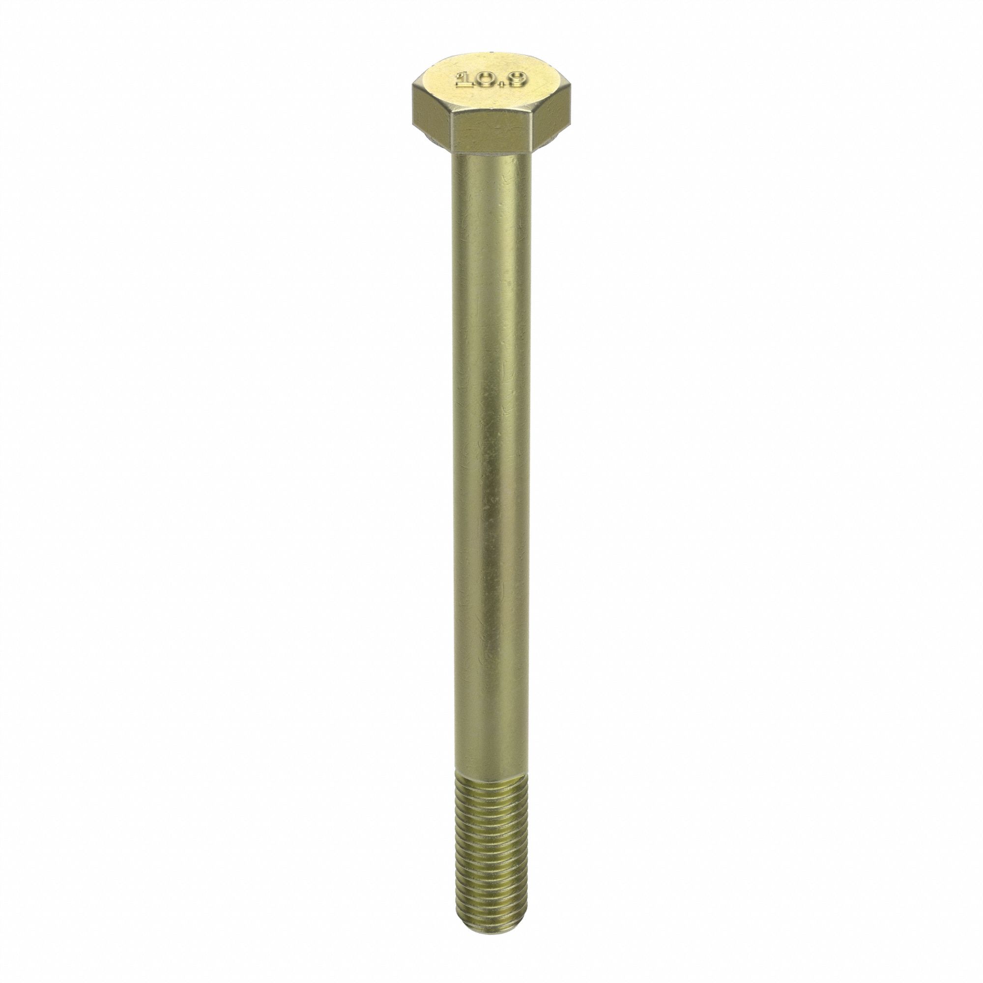 HEX HEAD CAP SCREW, STEEL, CLASS 10.9, ZINC YELLOW, M10-1.50, COARSE, 130MM L, METRIC, HEX, 25 PK