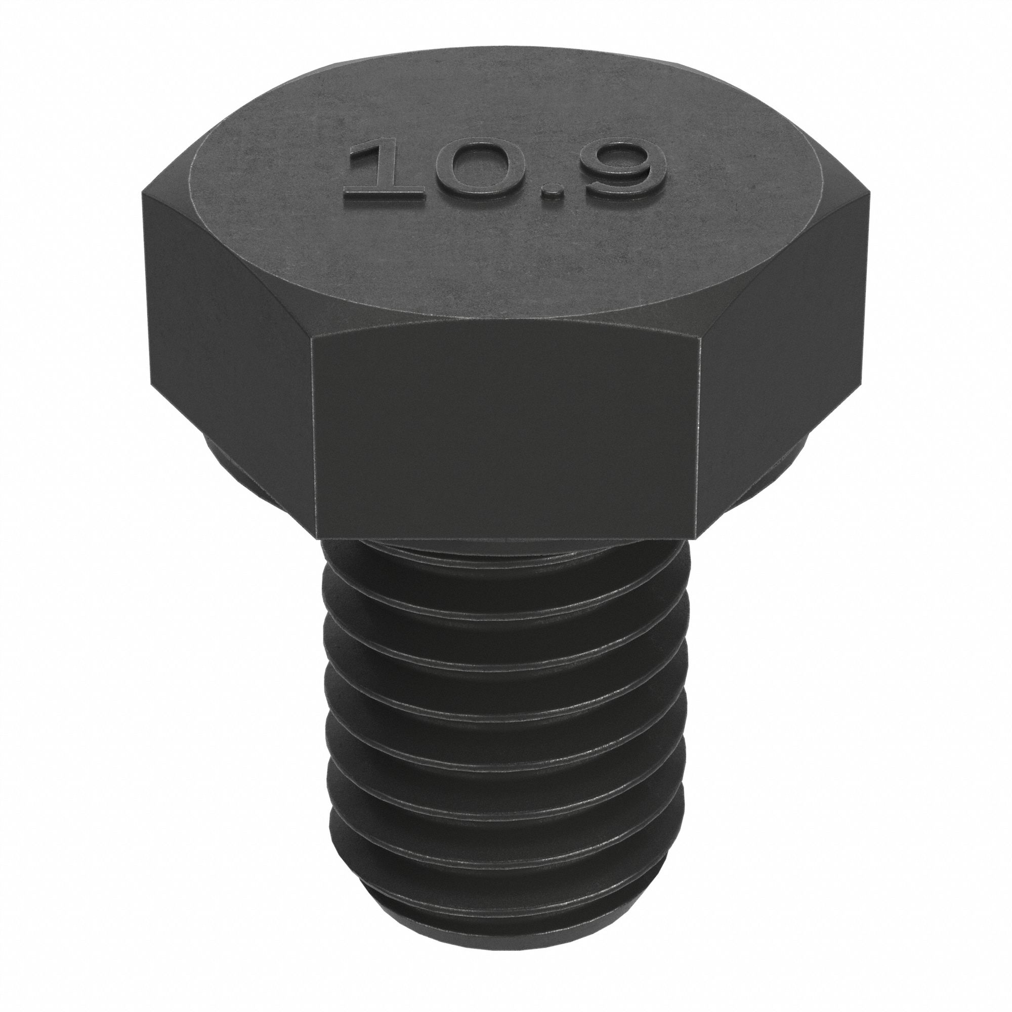 HEX HEAD CAP SCREW, STEEL, CLASS 10.9, BLACK OXIDE, M8-1.25, COARSE, 10MM L, METRIC, 100 PK
