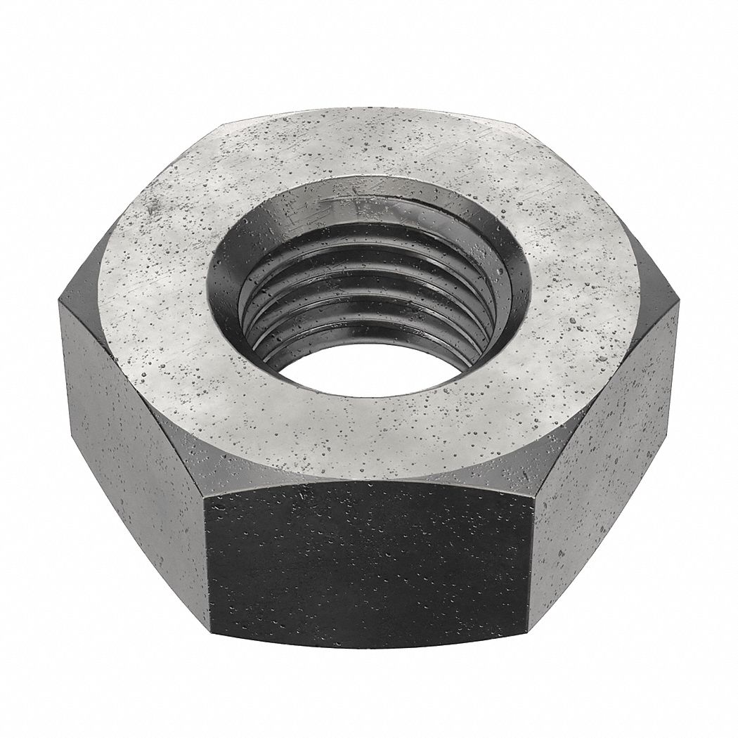 Hex Nut: Std Hex, M4x0.75 Thread, 7 mm Hex Wd, 3.2 mm Hex Ht, Steel, Class 8, Plain, Std, 100 PK