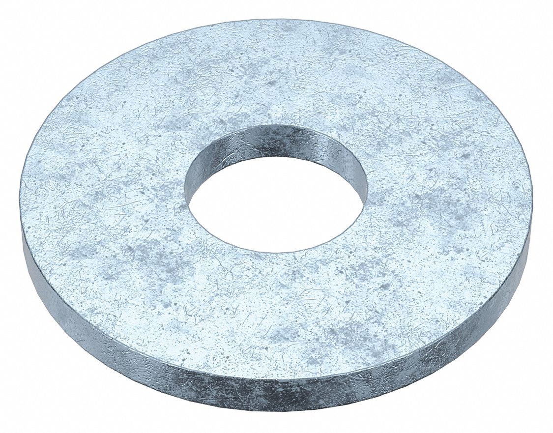 Zinc Plated, Steel, Flat Washers - 42GL08|L38210.030.0001 - Grainger