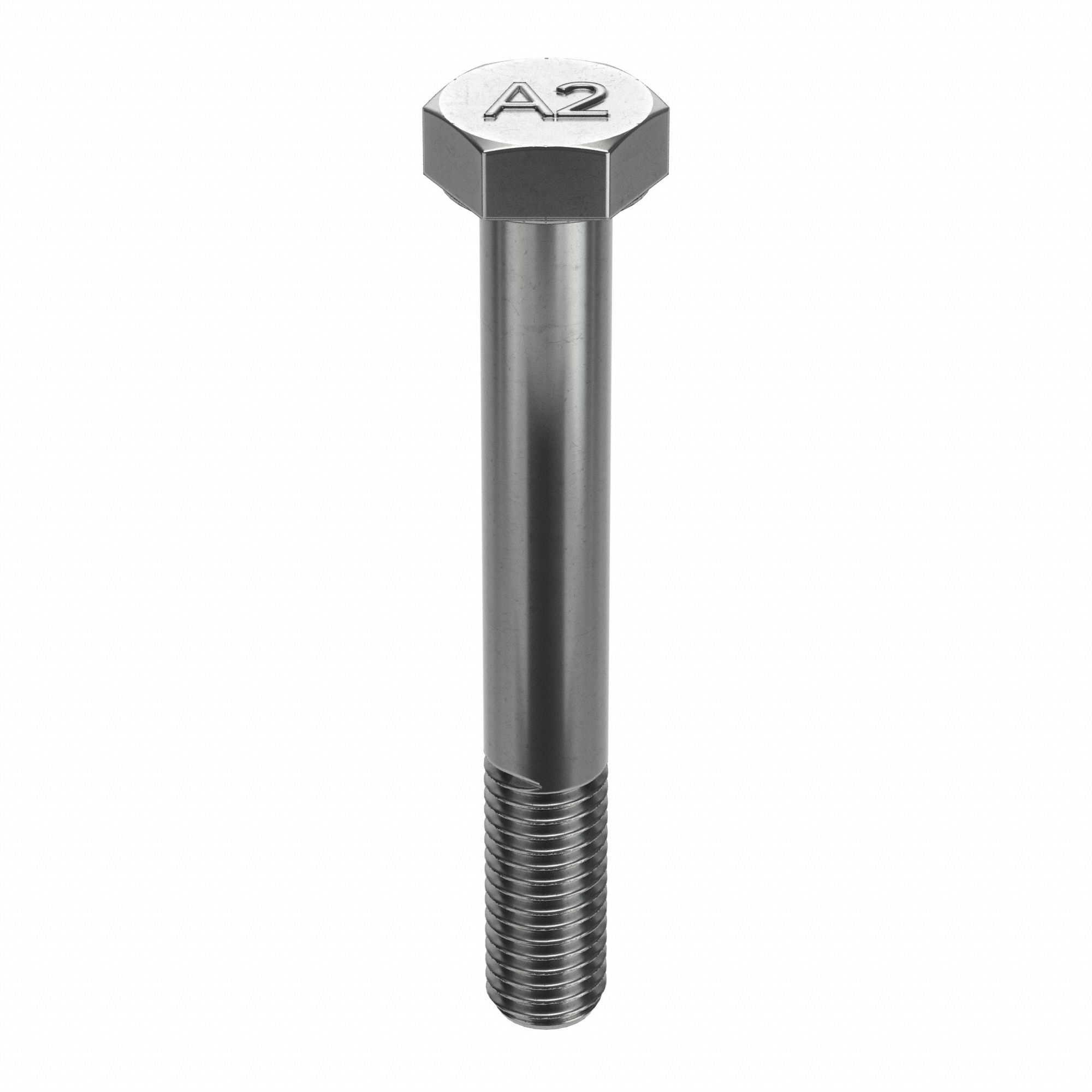 VIS D'ASSEMBLAGE À TÊTE HEXAGONALE,INOX,A2,LISSE,M12-1.75,GROS,110MM L,10PK