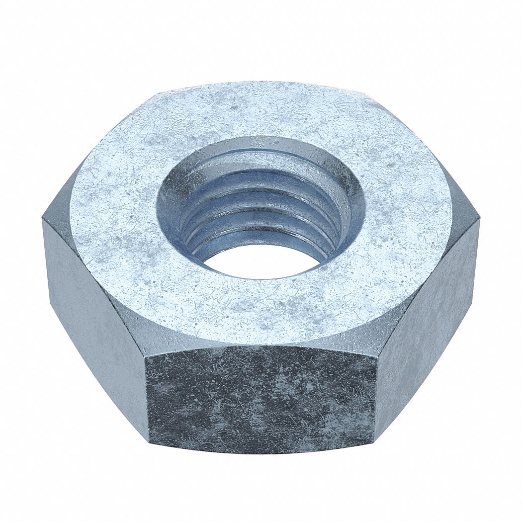 HEX NUT, M12-1.75 THREAD, 19MM HEX W, 10MM HEX H, 316 STAINLESS STEEL, PLAIN FINISH, 25 PK