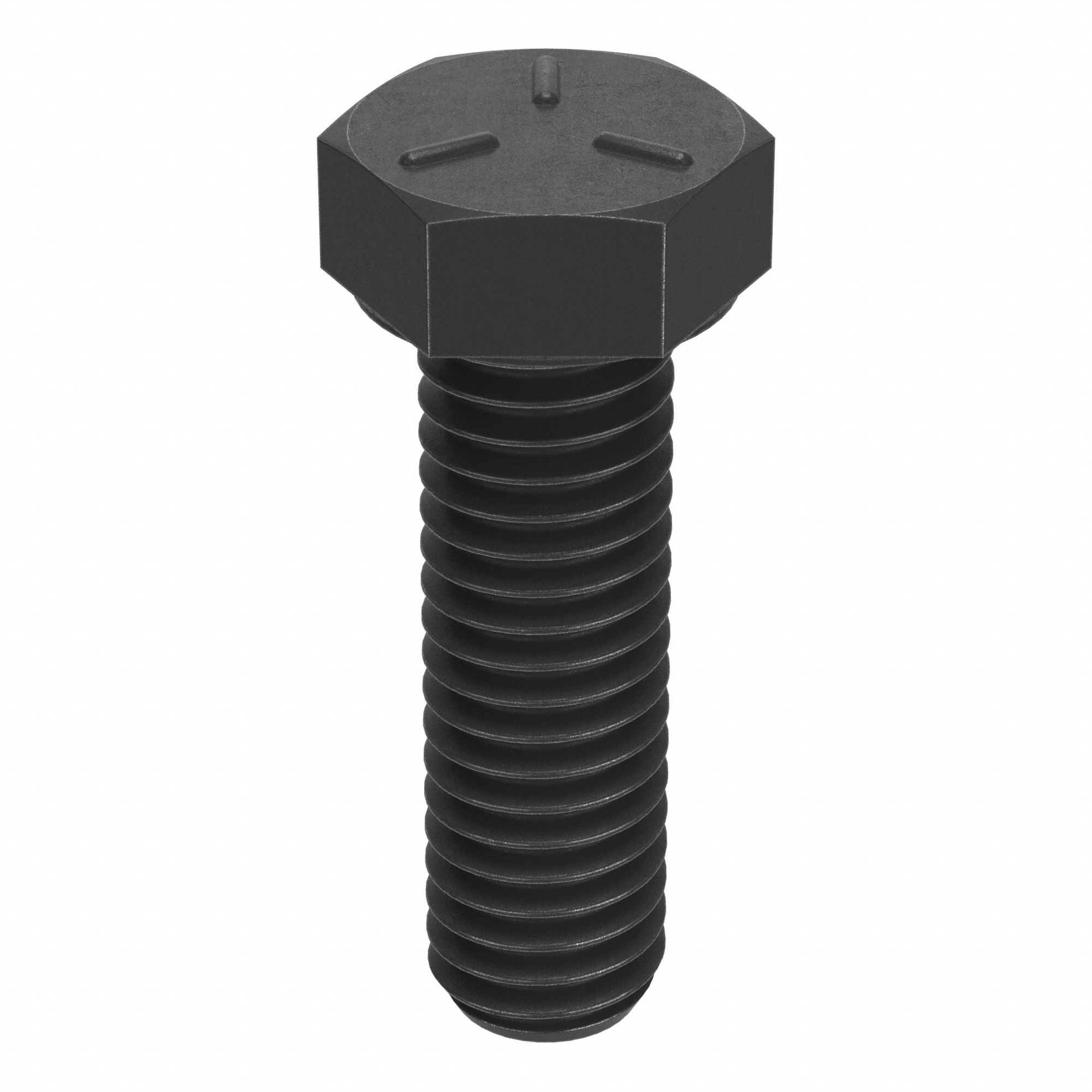Hex Head Cap Screw: Steel, Grade 5, Black Oxide, 1/2"-13, Coarse, 1 1/2 in lg, Fully Threaded, 25 PK