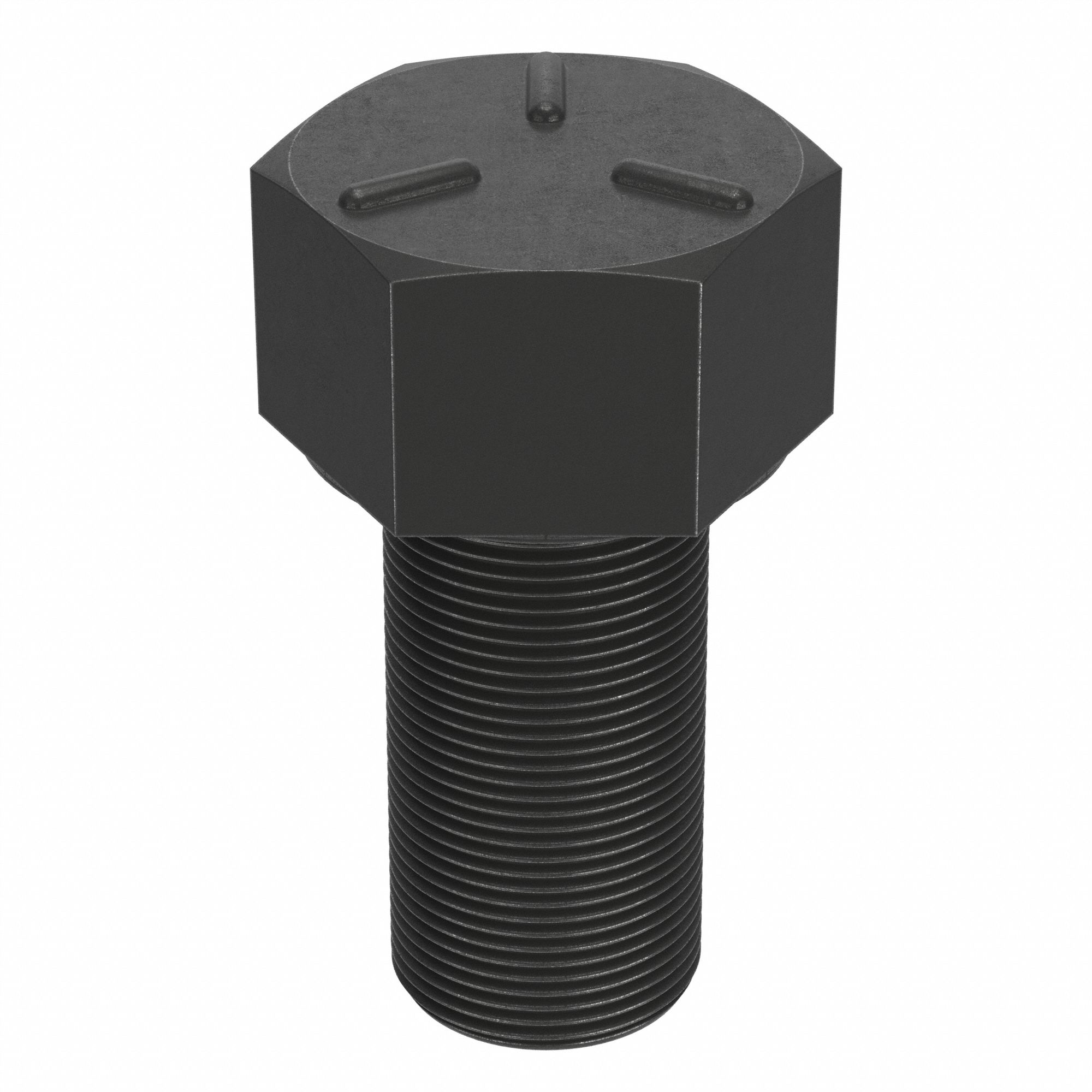 Hex Head Cap Screw: Steel, Grade 5, Black Oxide, 1 1/2"-12, Fine, 3 in lg, Globally Sourced, Inch