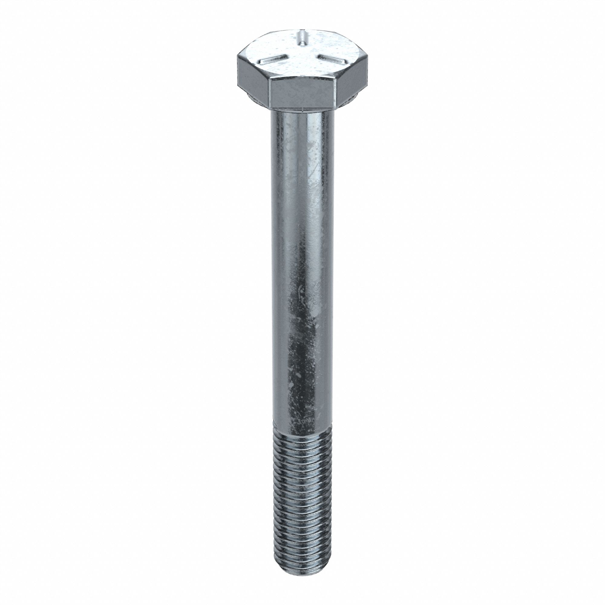 Hex Head Cap Screw: Steel, Grade 5, Zinc Plated, 1/4"-28, Fine, 2 1/2 in lg, Made in USA*, 50 PK