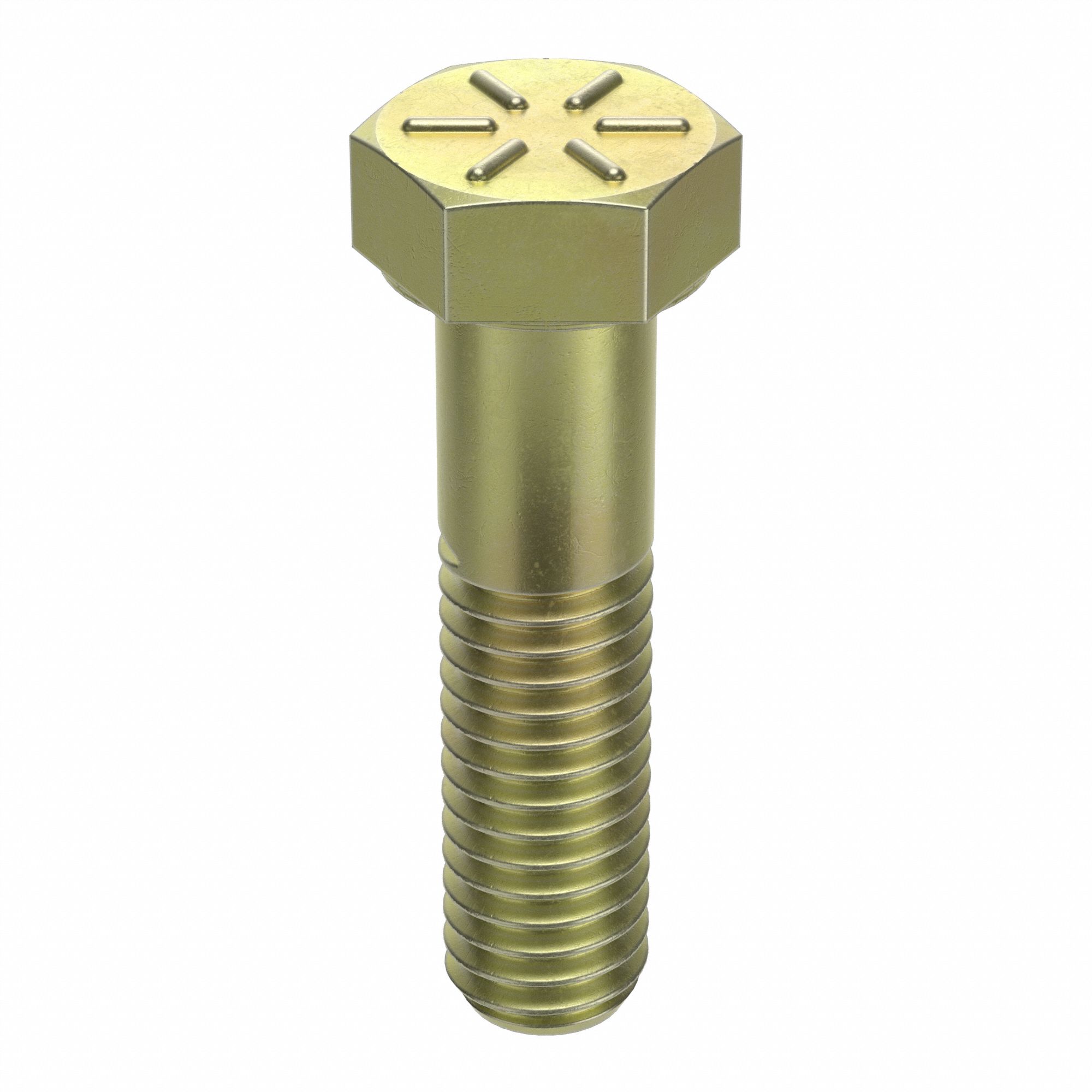 HEX HEAD CAP SCREW, STEEL, GRADE 8, ZINC YELLOW, ⅜"-16, COARSE, 1½ IN L, INCH, SAE J429, 50 PK