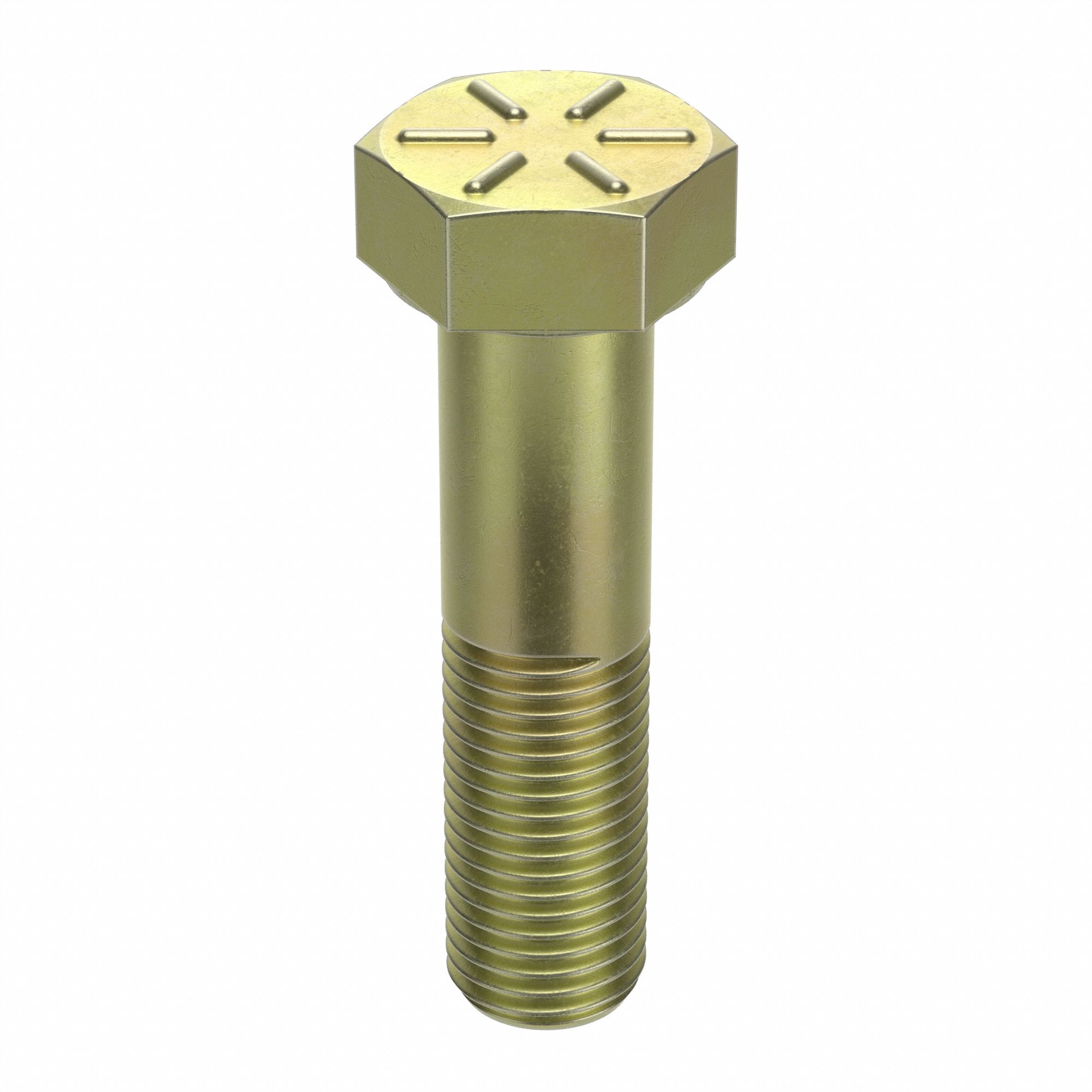 HEX HEAD CAP SCREW, STEEL, UNC, GRADE 8, ZINC YELLOW, 1¼