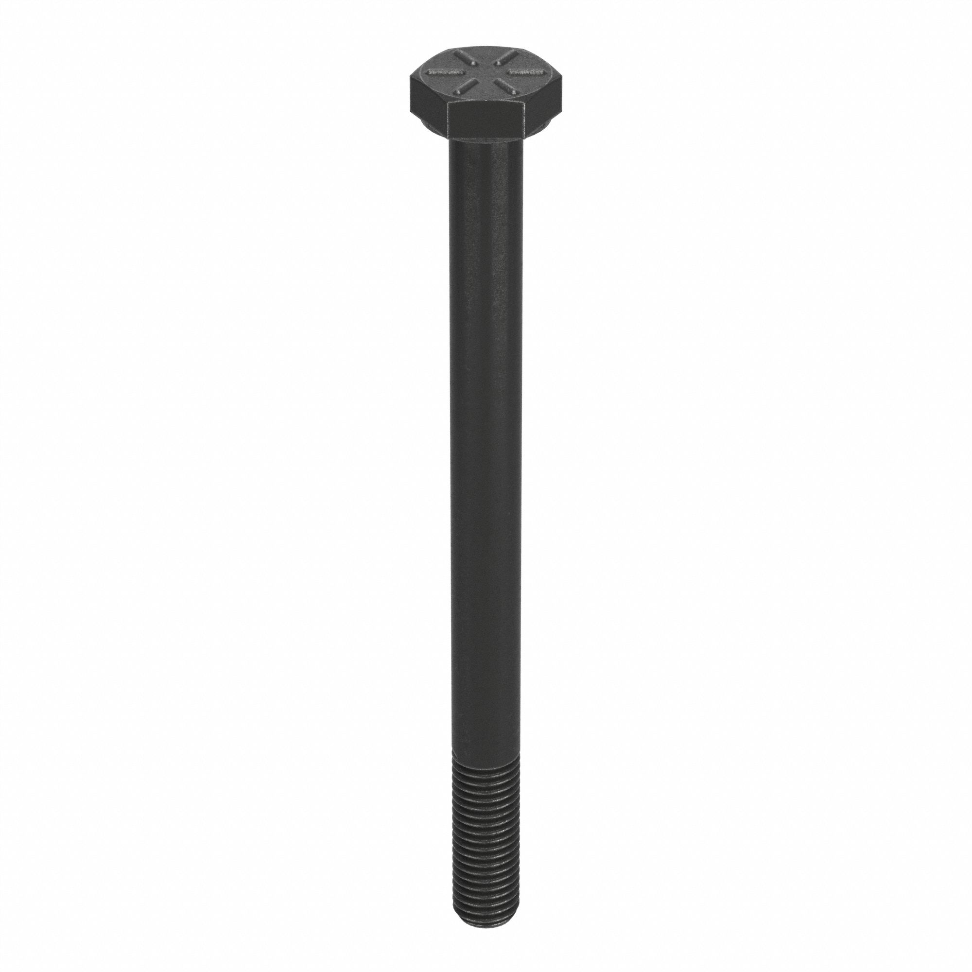 Hex Head Cap Screw: Steel, Grade 8, Black Oxide, 1/4