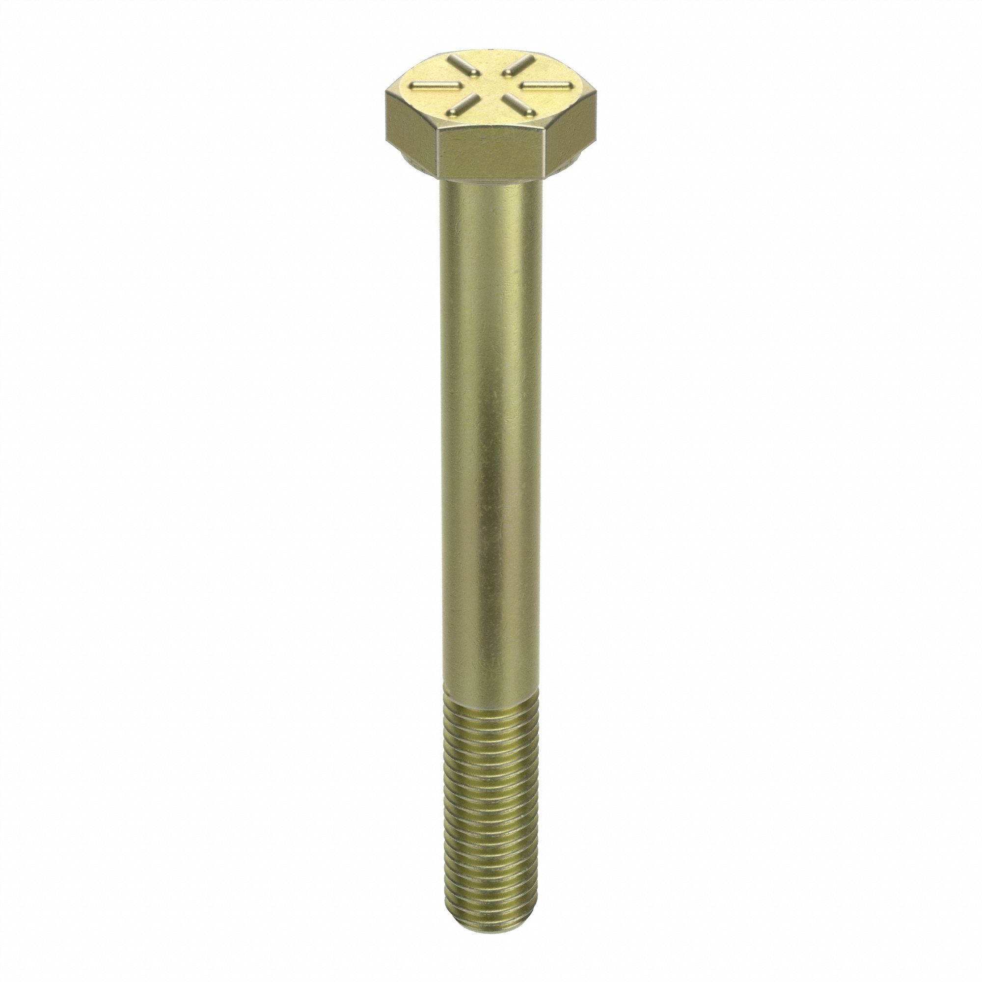 HEX HEAD CAP SCREW, STEEL, UNF, GRADE 8, ZINC YELLOW, ¼