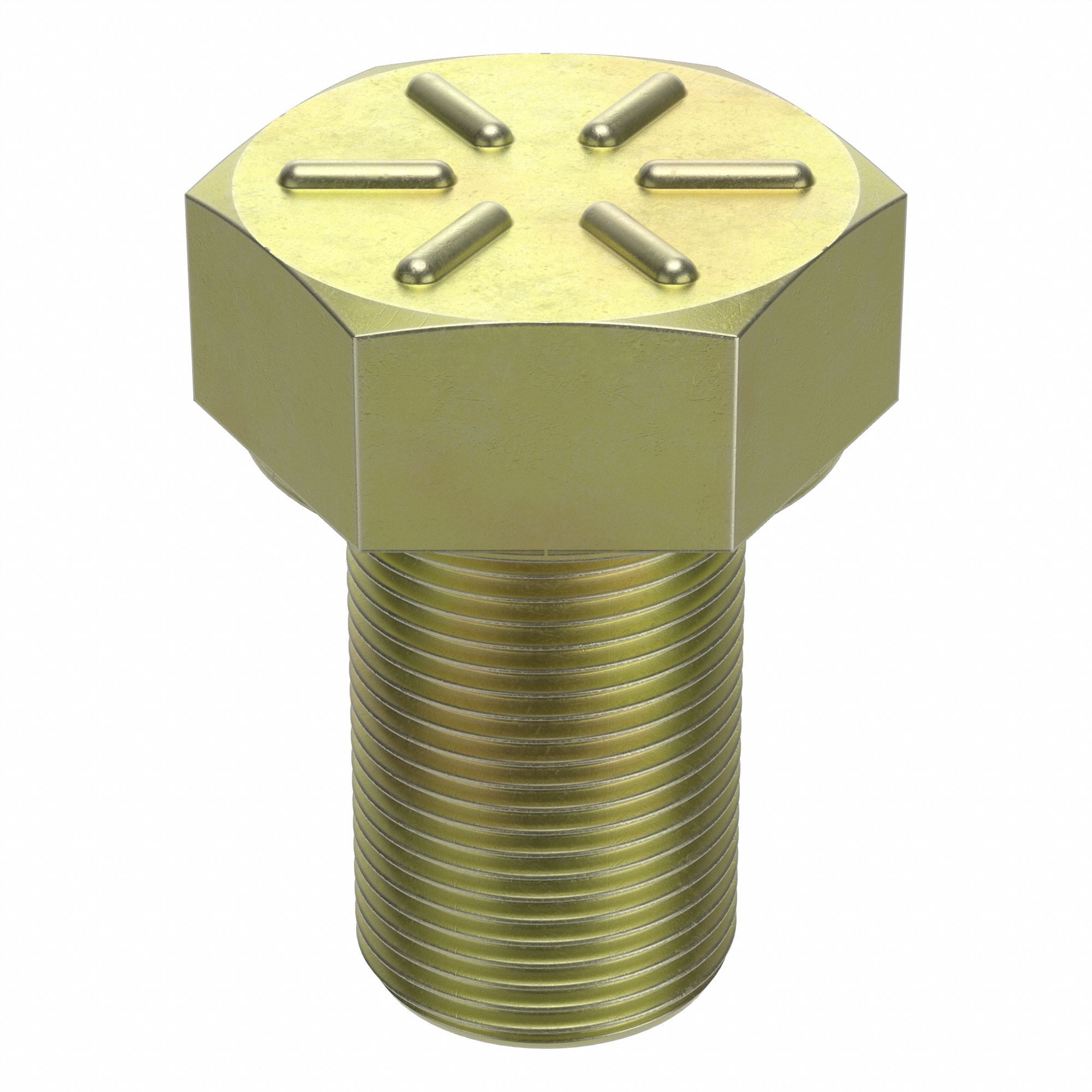 Hex Head Cap Screw: Steel, Grade 8, Zinc Yellow, 1 1/4"-12, Fine, 2 in lg, Globally Sourced, Inch