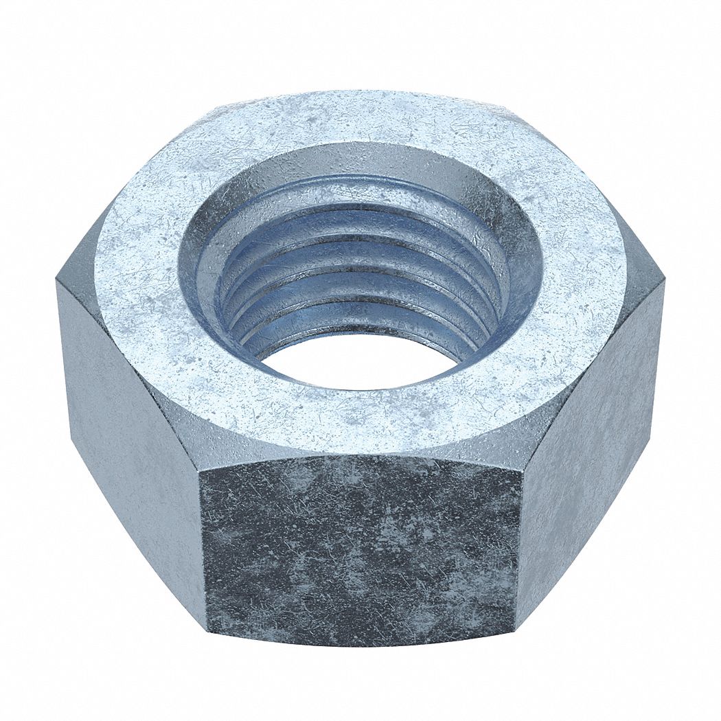 Hex Nut: Std Hex, 5/16"-24 Thread, 1/2 in Hex Wd, 17/64 in Hex Ht, Steel, Grade 2, Plain, 100 PK