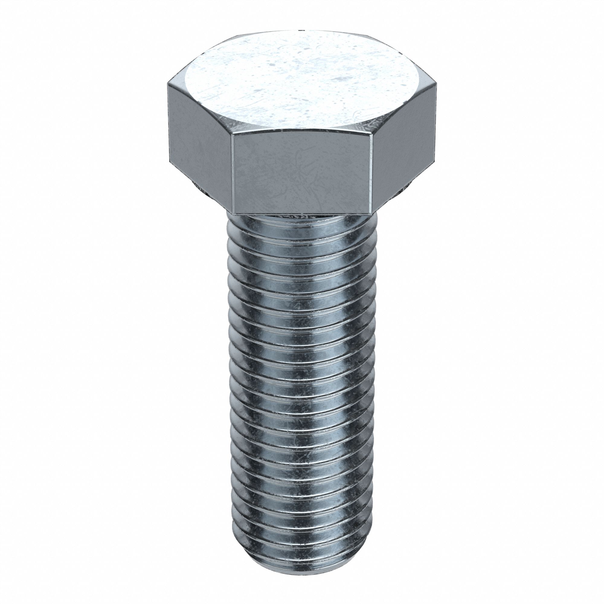 Hex Head Cap Screw: Steel, Grade 2, Zinc Plated, 3/4"-10, Coarse, 2 1/2 in lg, Fully Threaded, 5 PK