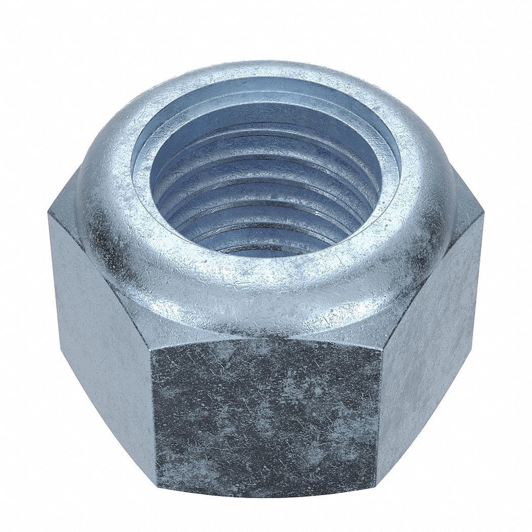 thumbnail image 2 of Fastenere #10-24 Nylon Insert Lock Nuts – Grade 2, Zinc Plated, Qty 100 2 of 6