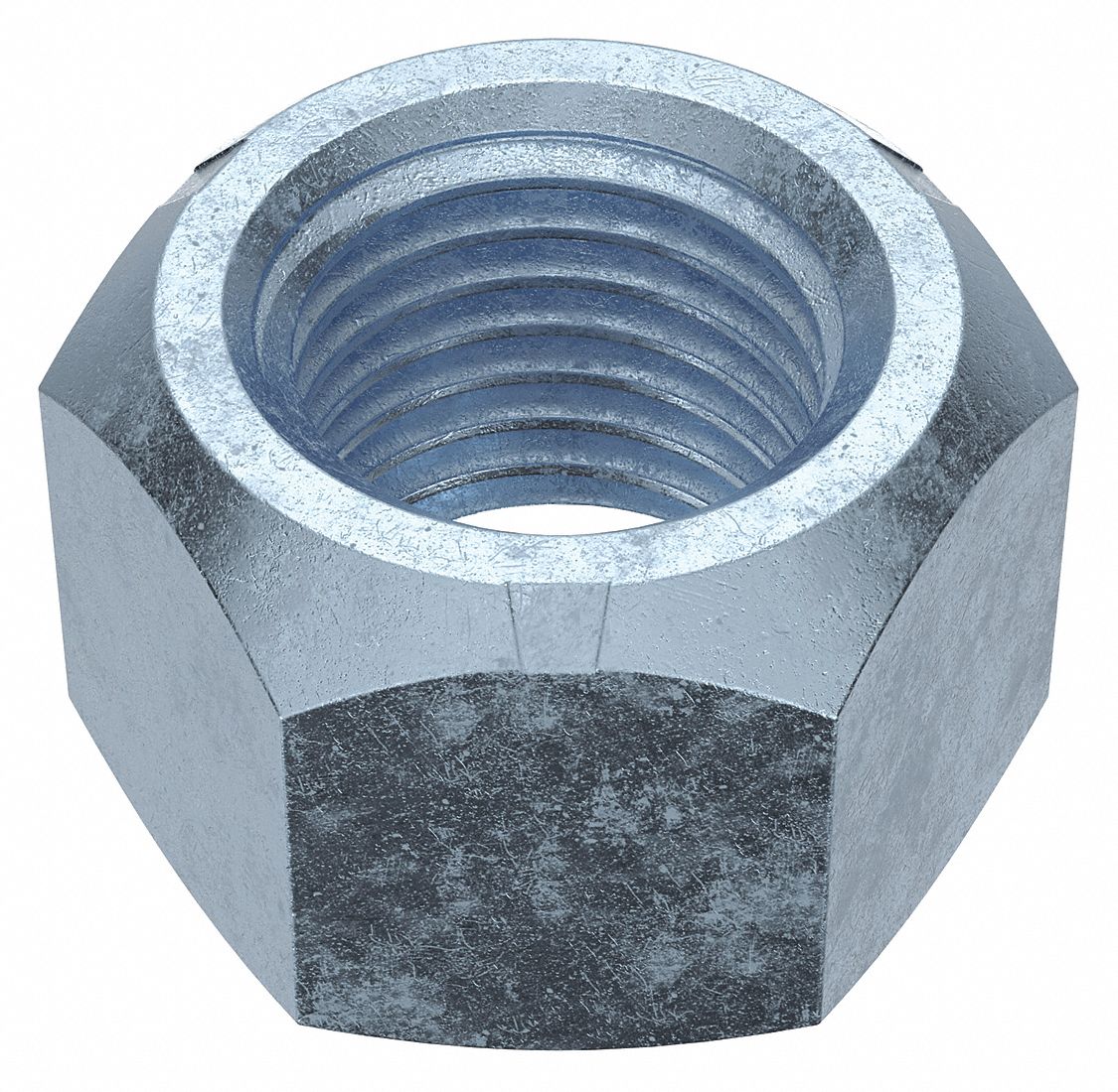 Lock Nut: Top Lock Distorted Thread, Std Hex, 1 1/4"-7 Thread Size, Steel, Grade C, 5 PK