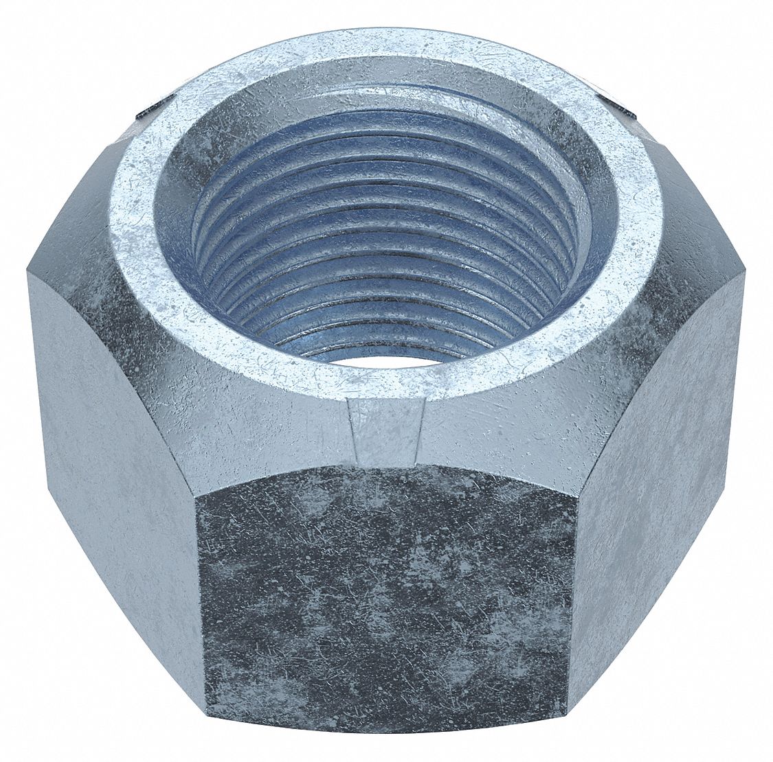 Lock Nut: Top Lock Distorted Thread, Std Hex, 7/8"-14 Thread Size, Steel, Grade C, Zinc-Plated, 5 PK