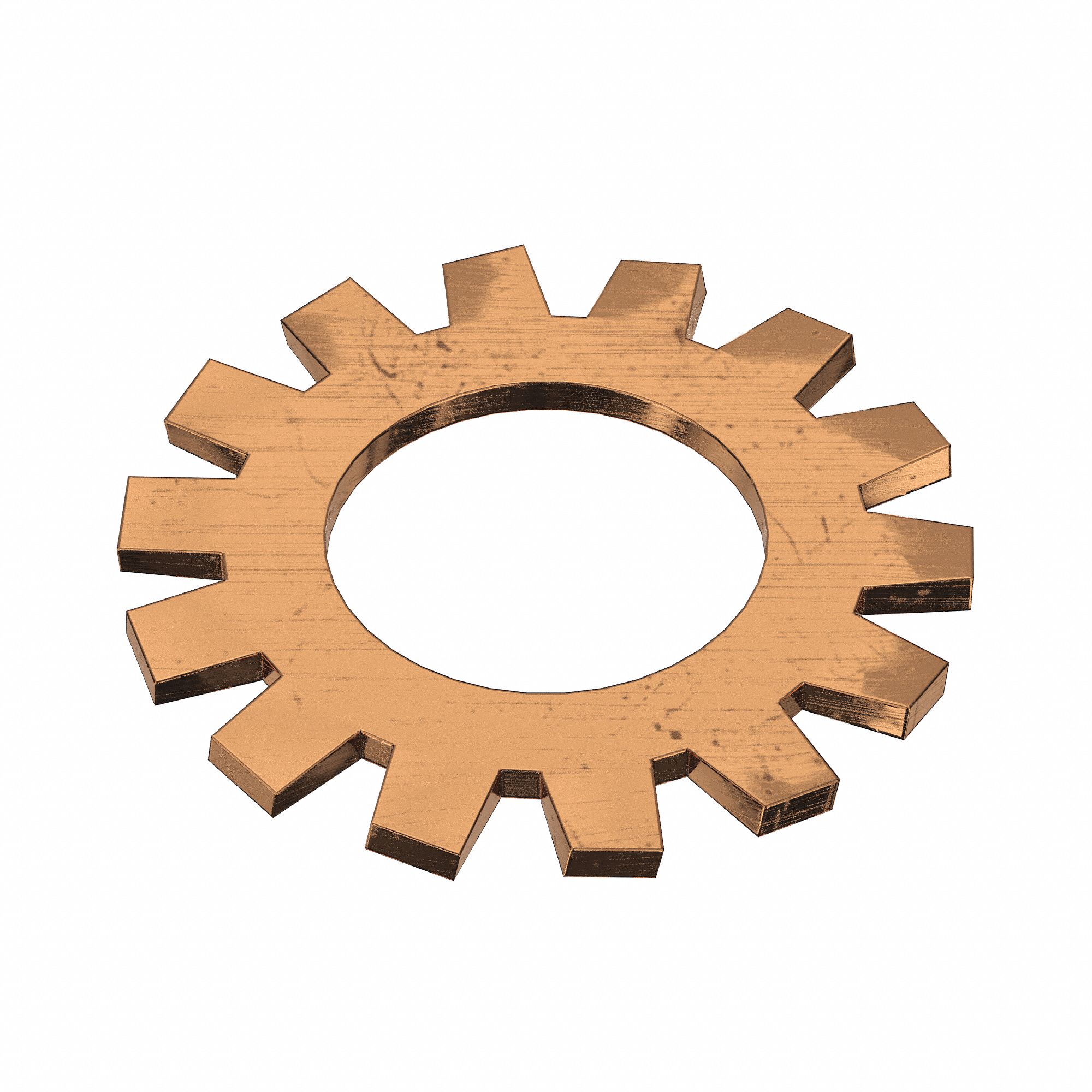 External Tooth Lock Washer: Bronze, 3/8 in Screw Sz, 25/64 in Max. Inside Dia, 50 PK