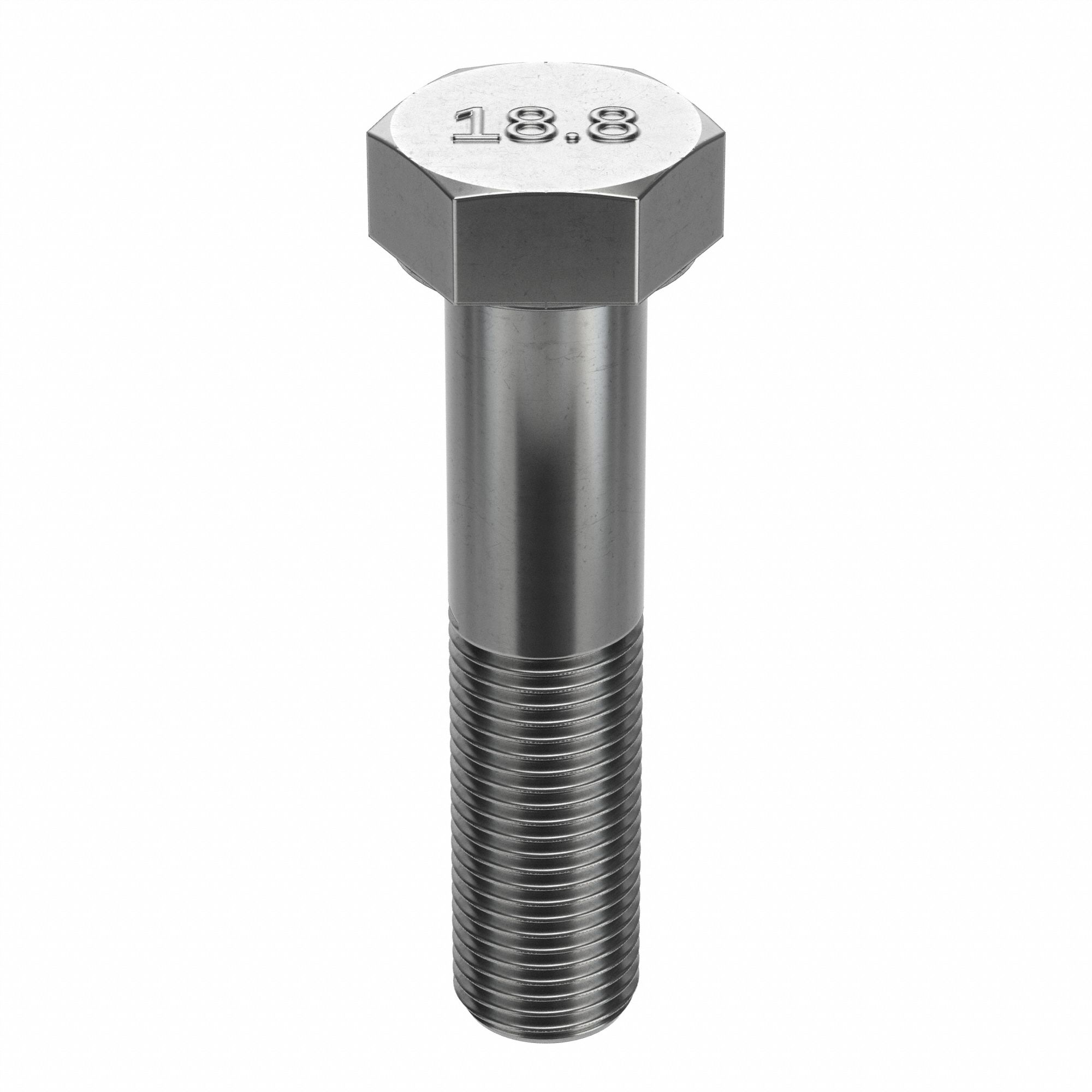 Hex Head Cap Screw: Stainless Steel, A2, Plain, 1/2"-20, Fine, 2 1/2 in lg, Globally Sourced, 10 PK