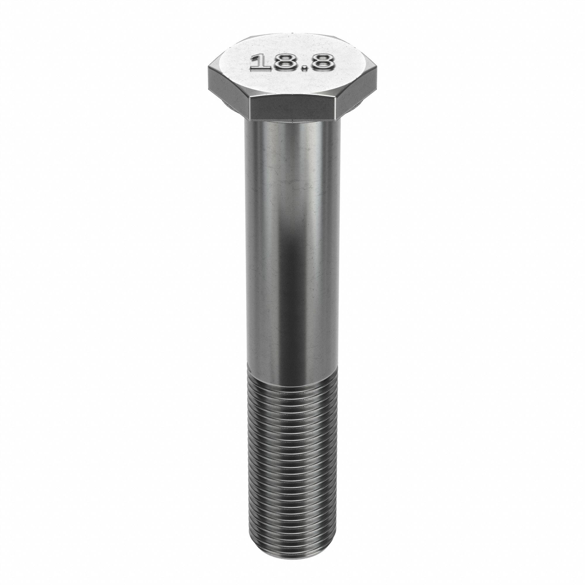 Hex Head Cap Screw: Stainless Steel, A2, Plain, 1/2"-20, Fine, 3 in lg, Globally Sourced, Inch, 5 PK