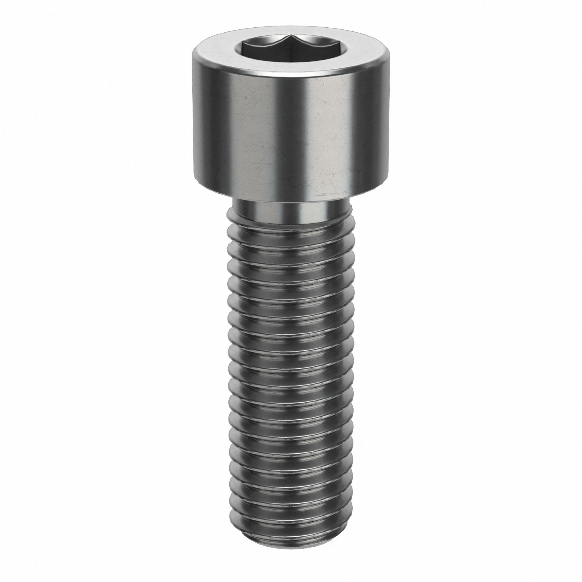 Socket Head Cap Screw: 1/4"-28 Thread Size, 3/4 in Lg, Std, Plain, Stainless Steel, 18-8, 1, 200 PK