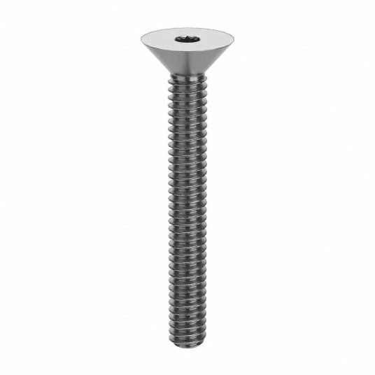 #0-80 Thread Size, 1/2 in Lg, Socket Flat Head Screw - 42KN38|B51566 ...