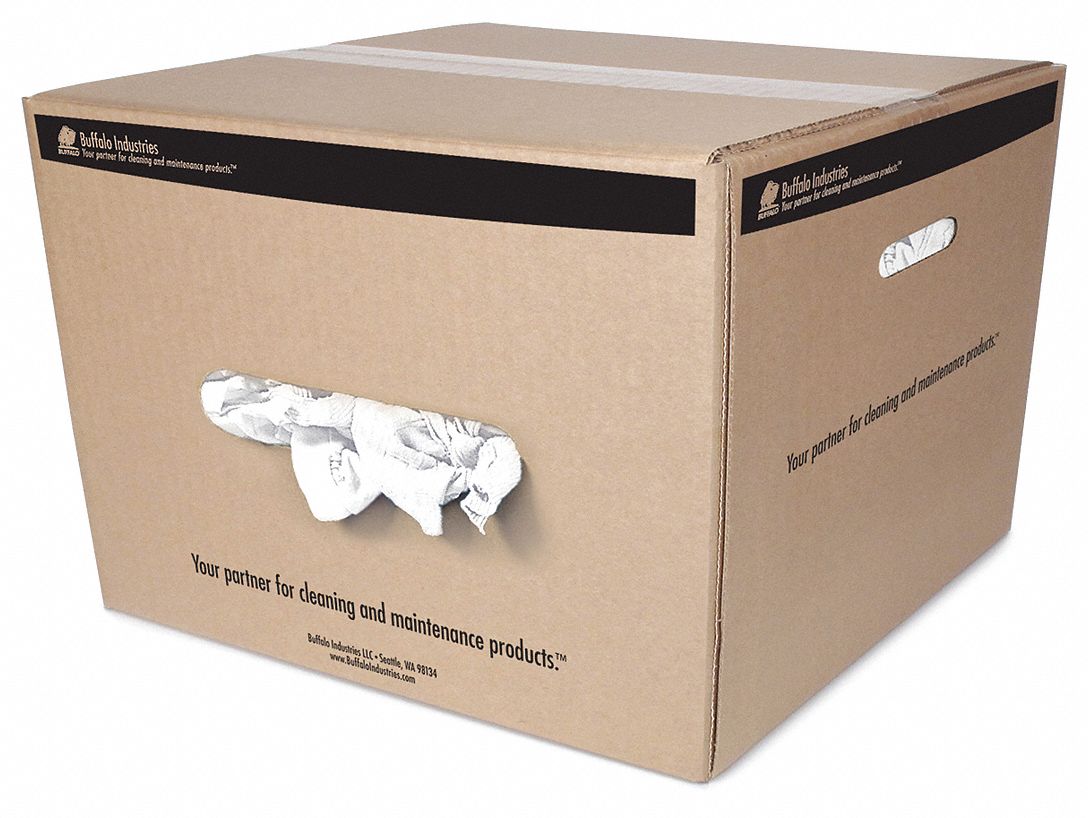 White Cloth Rags Box 25 Lb.