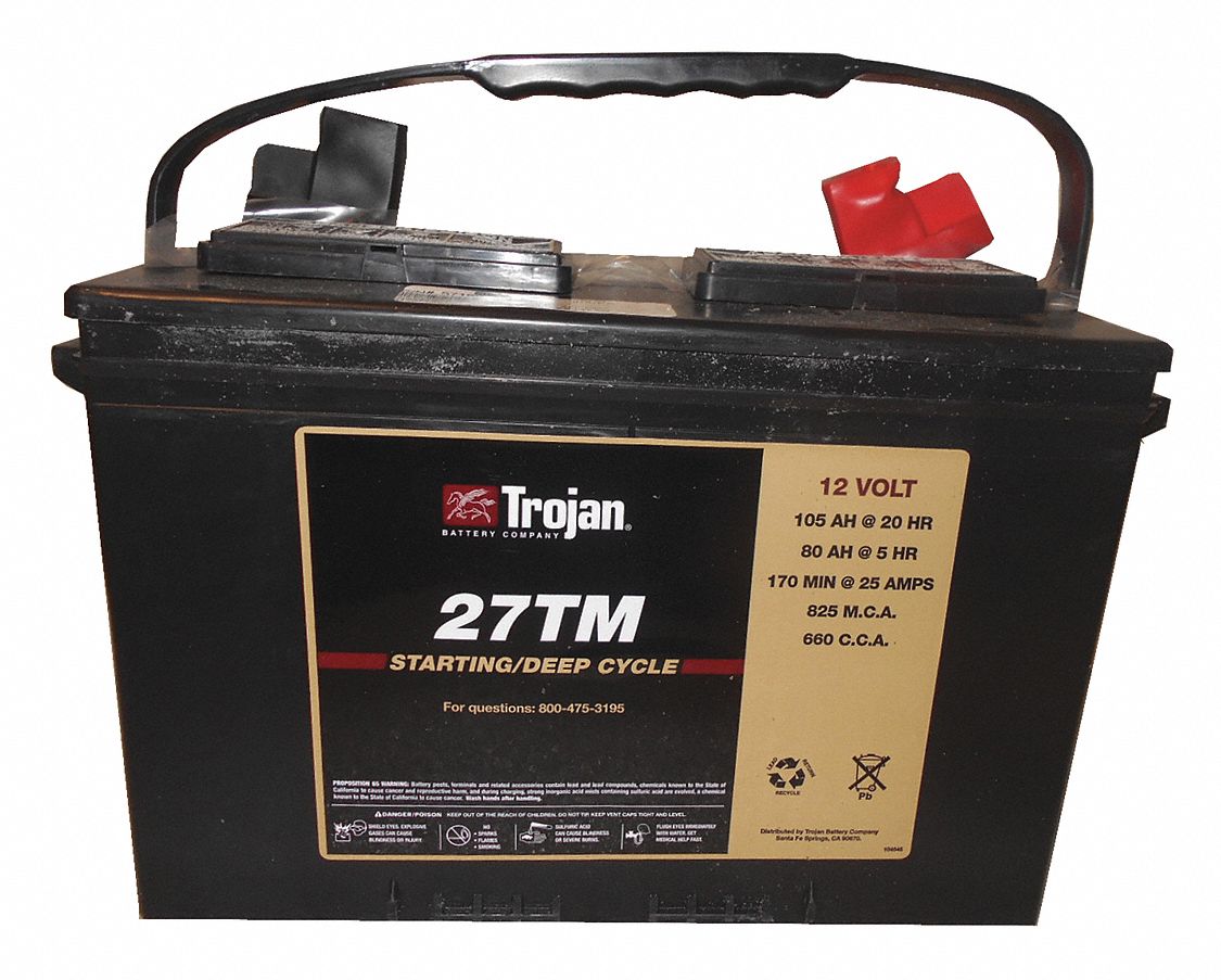 Battery,12V, GRP 27,105 AH,Dry Grainger