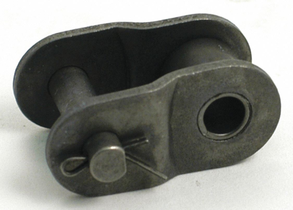 Roller Chain: 41, Single Strand, 1/2 in Pitch, 19/32 in Chain Overall Wd, 19/64 in Roller Dia