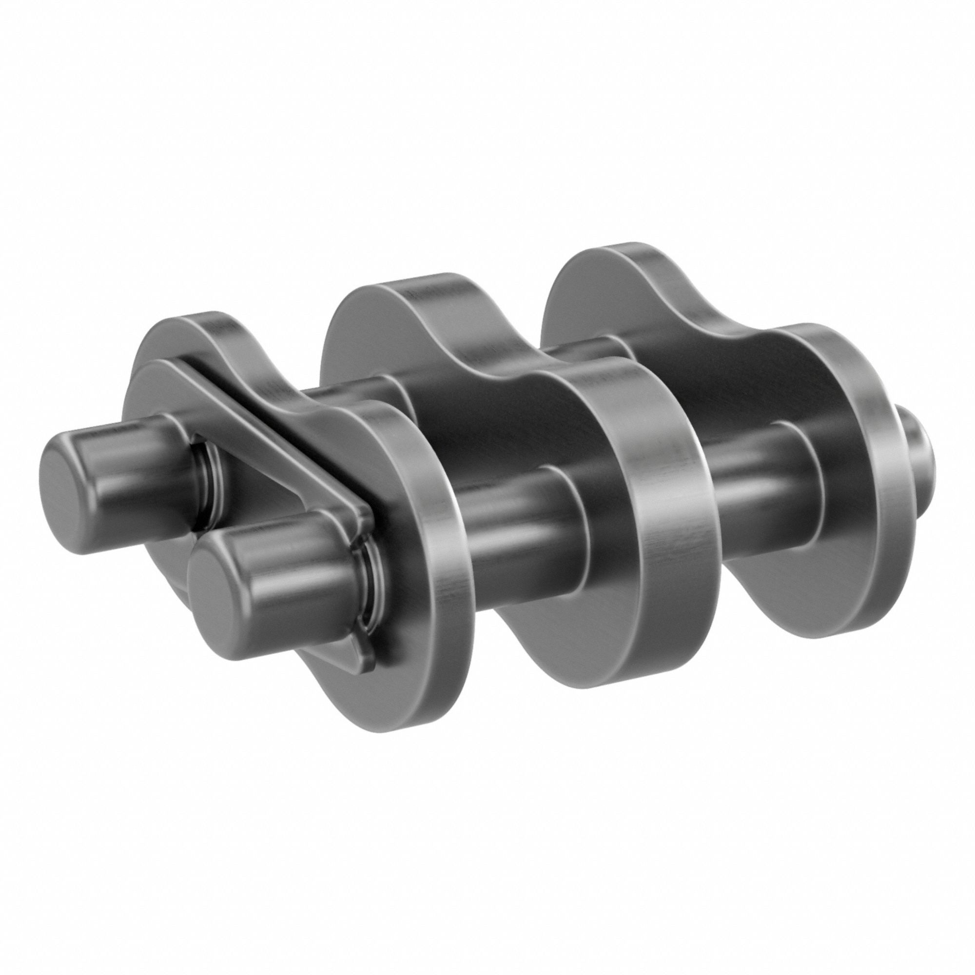 Roller Attachment Link: For Std Roller Chains, 35, Double Strand, 3/8 in Pitch, Steel, Plain