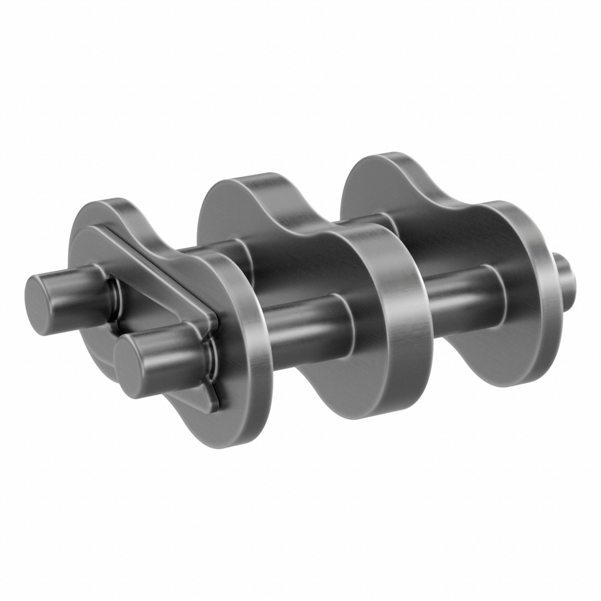 Roller Attachment Link: For Std Roller Chains, 80, Double Strand, 1 in Pitch, Steel, Plain