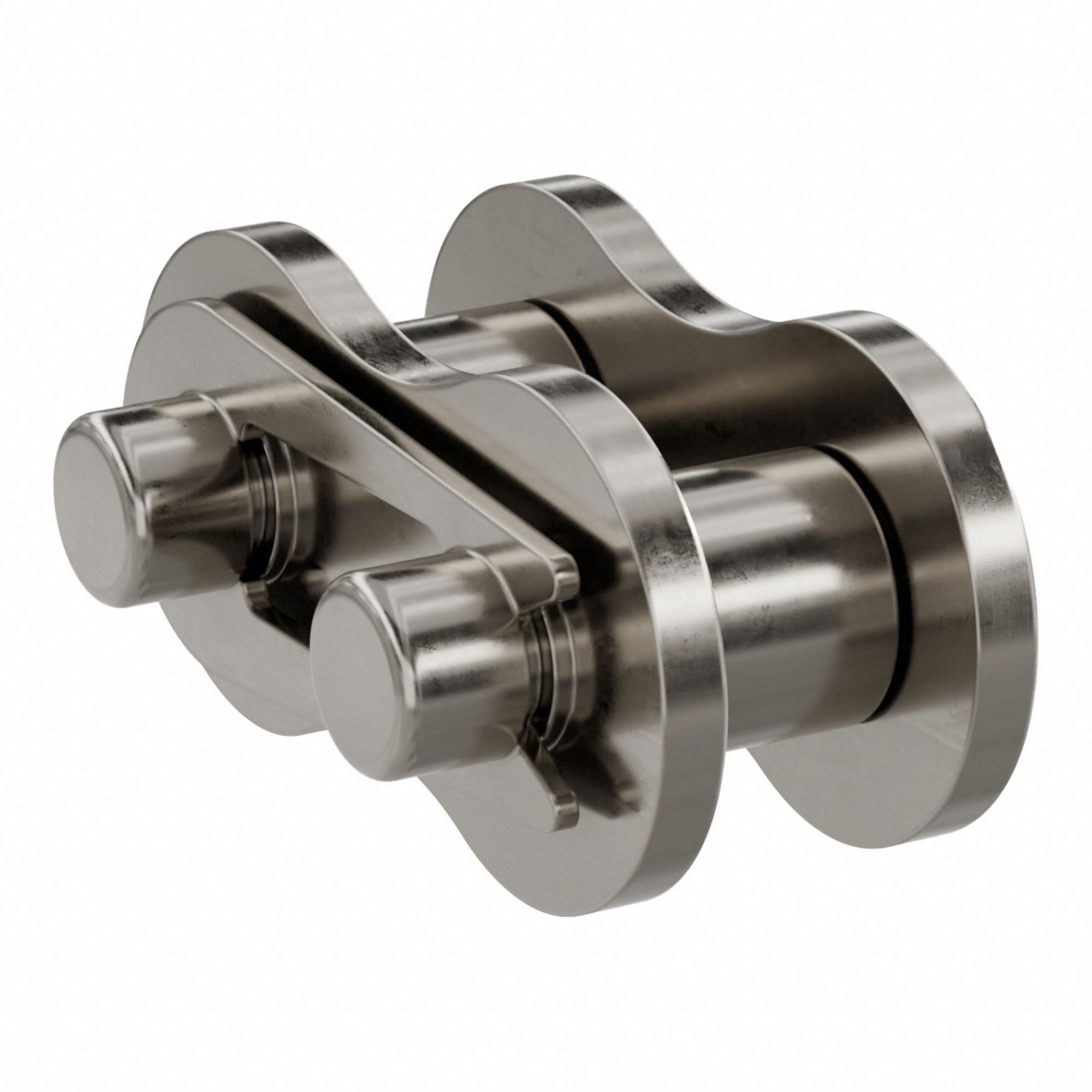 Roller Attachment Link: For Nickel-Plated Steel Roller Chains, 25, Single Strand, Steel