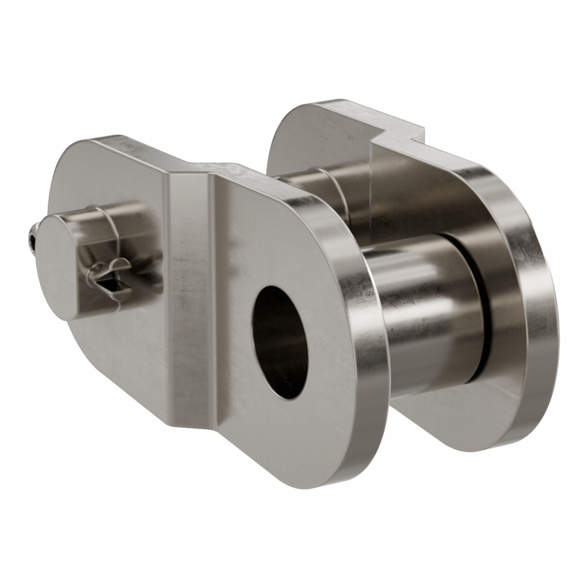 Roller Attachment Link: For Nickel-Plated Steel Roller Chains, 25, Single Strand, Steel, NP