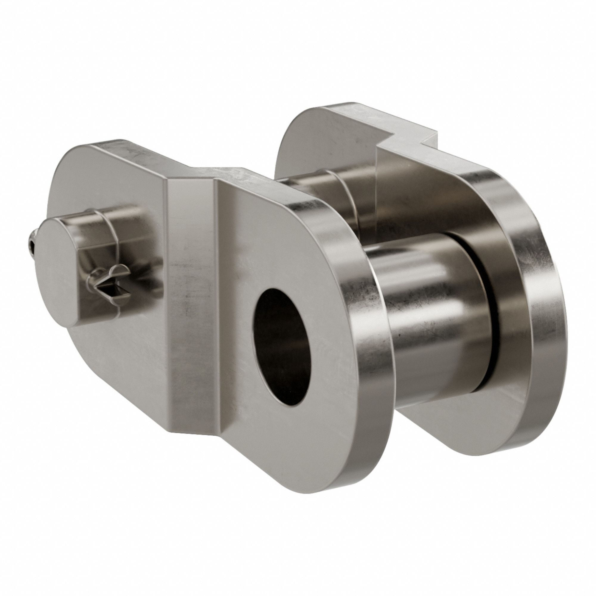 Roller Attachment Link: For Nickel-Plated Steel Roller Chains, 35, Single Strand, Steel, NP
