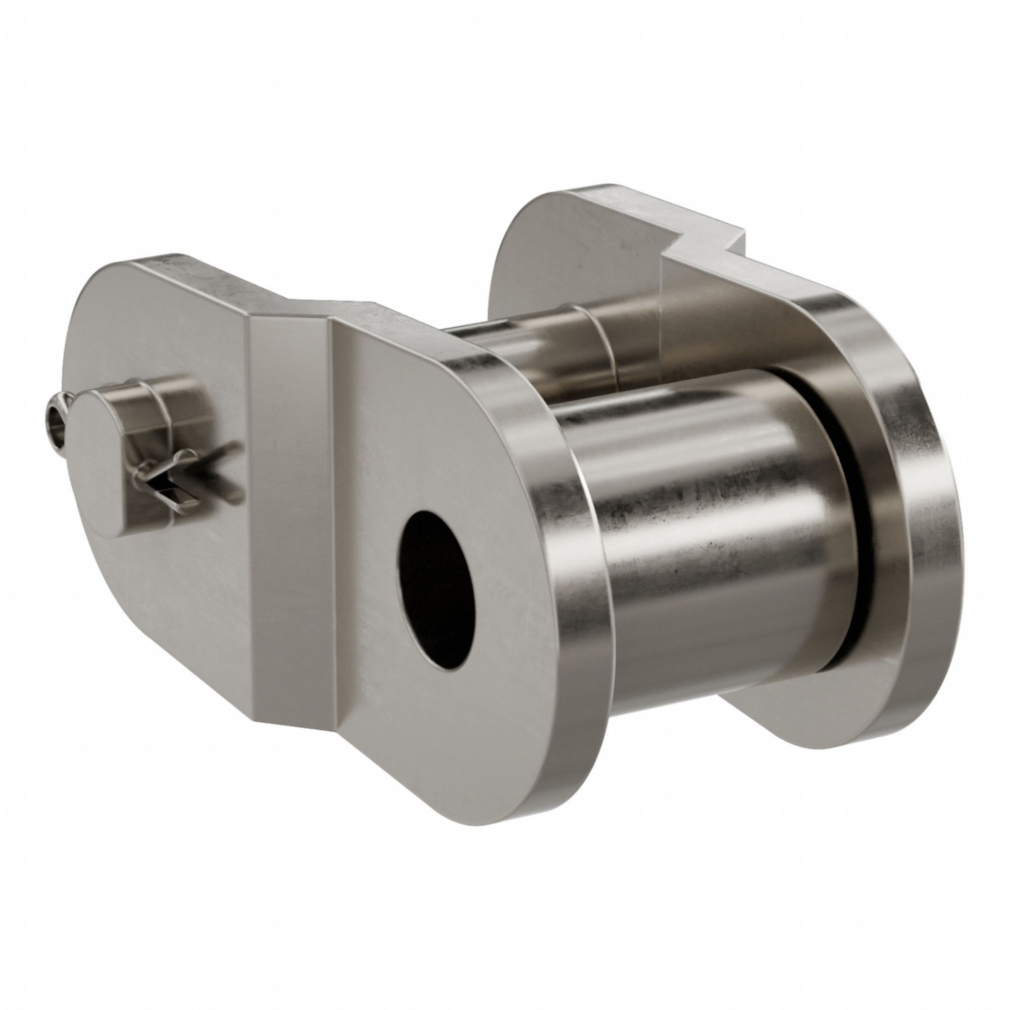 Roller Attachment Link: For Nickel-Plated Steel Roller Chains, 60, Single Strand, Steel, NP