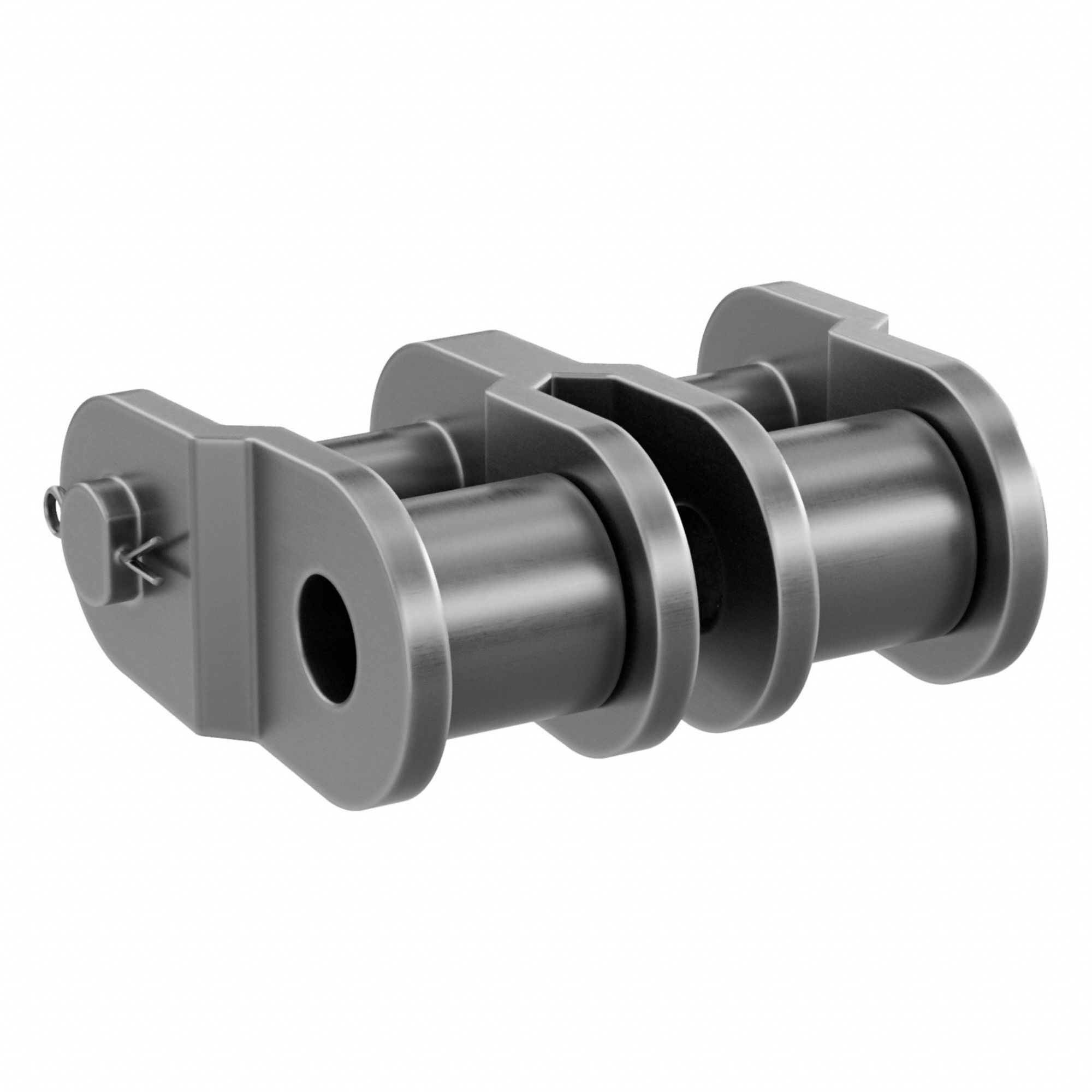 Roller Attachment Link: Offset, Double Strand, 08B, 1/2 in Pitch, 1 35/64 in Chain Overall Wd