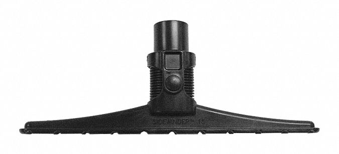 Floor Tool and Nozzle: Plastic, For 1 1/2 in Hose Dia, 14 5/8 in Lg, 2 1/8 in Wd, Std