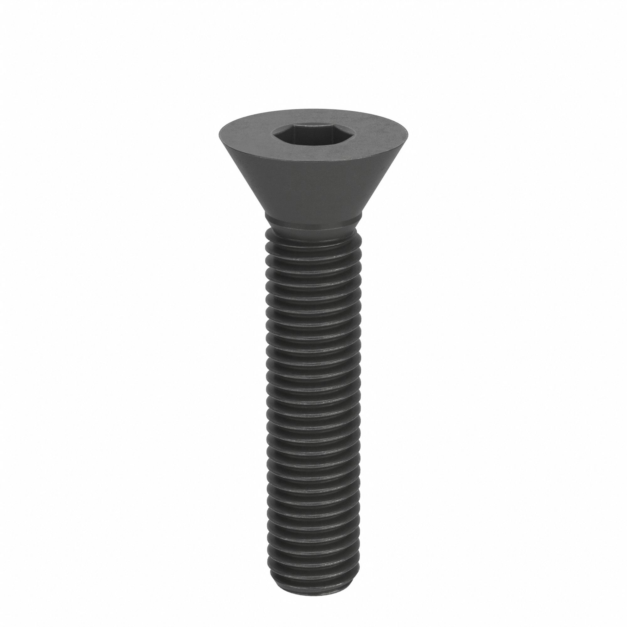 Socket Flat Head Screw: M14x2.00 Thread Size, 70 mm Lg, Flat, Black Oxide, Alloy Steel, 10 PK