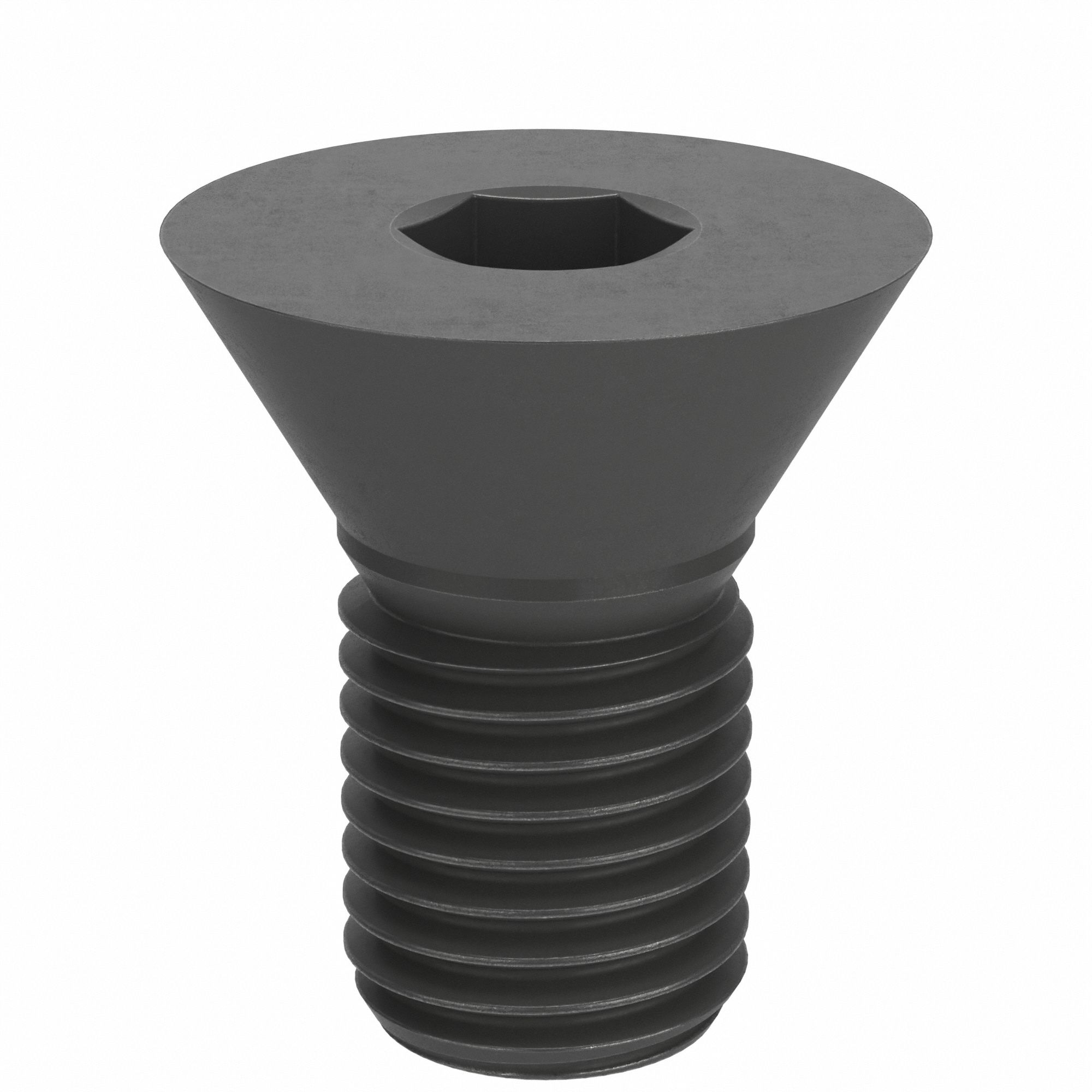 Socket Flat Head Screw: M20x2.50 Thread Size, 40 mm Lg, Flat, Black Oxide, Alloy Steel, 10 PK