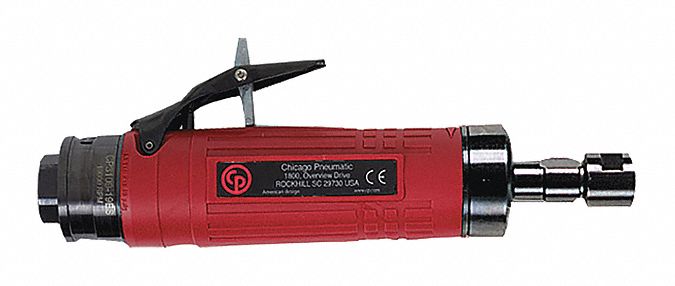 AIR ANGLE DIE GRINDER, 0.8 HORSEPOWER, 24,000 RPM MAXIMUM SPEED, 3/8 IN, STRAIGHT