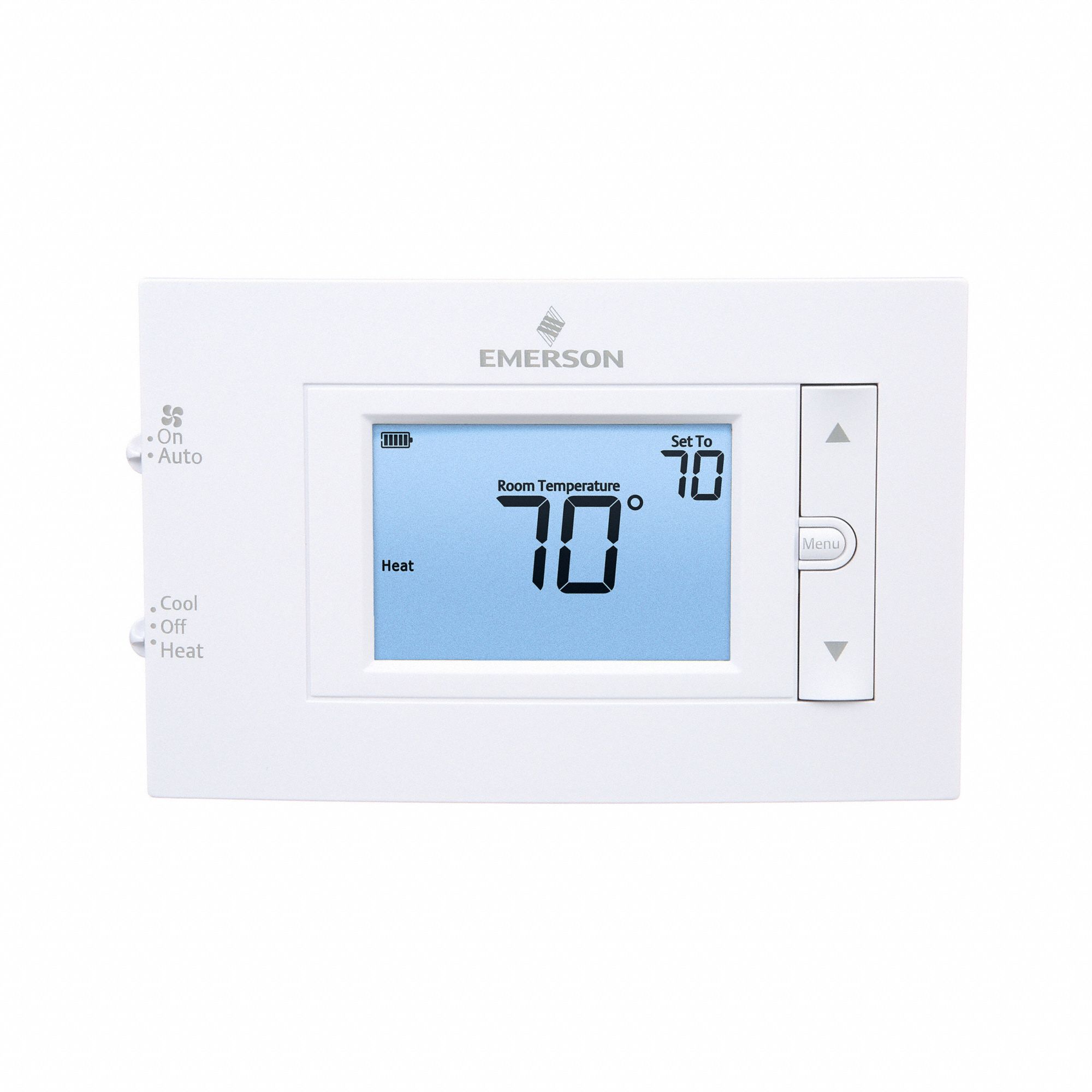 EMERSON, Heat or Cool, Manual, Low Voltage Thermostat 42PD101F83C