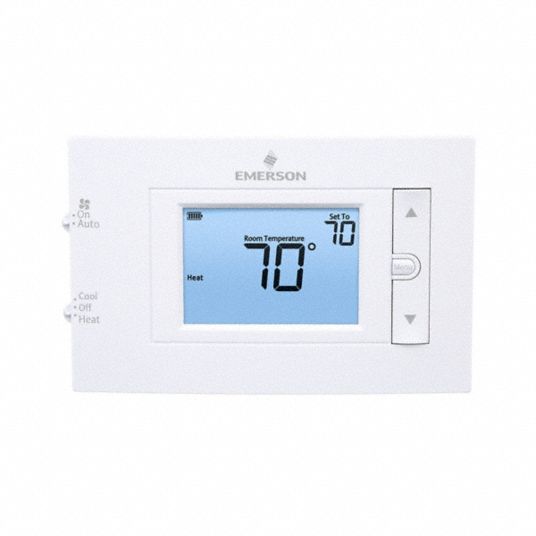 EMERSON Low Voltage Thermostat Digital, Heat or Cool, Manual, Cool