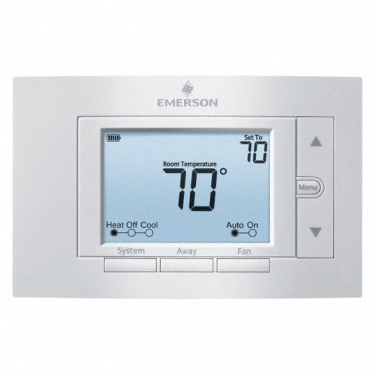 EMERSON, Heat and Cool, Auto, Low Voltage Thermostat - 42PD12|1F85U ...