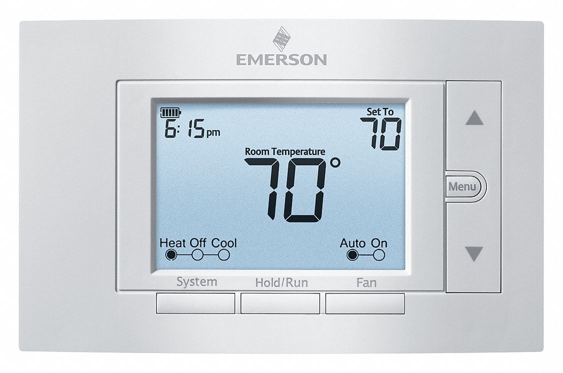 EMERSON Low Voltage Thermostat, Stages Cool 2, Stages Heat 2 42PD16