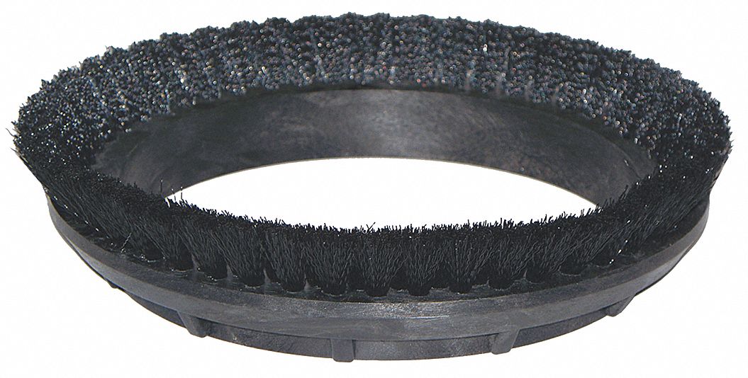 Scrubbing Rotary Brush: Round, 12 in Brush Dia, For Machine Size 12 in, Nylon