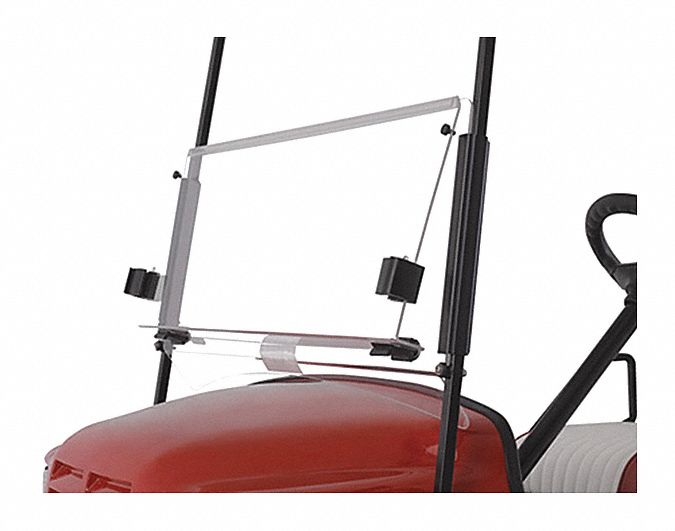 Clear Fold Down Windshield for ST: Clear Fold Down Windshield for ST, Fits E-Z-GO Brand