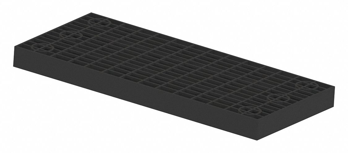 Top Panel: 16 in x 36 in, Ventilated Shelf, 1 Shelves