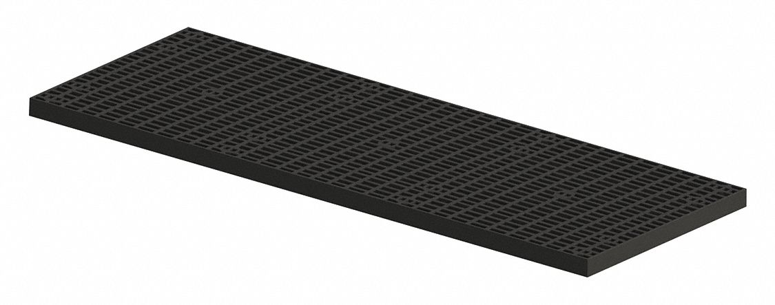 Top Panel: 36 in x 96 in, Ventilated Shelf, 1 Shelves