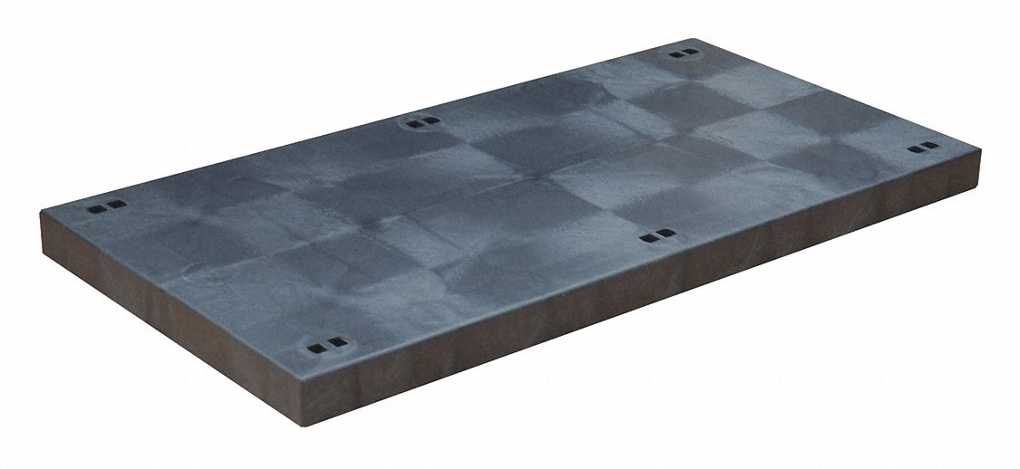 Top D Panel: 24 in x 48 in, Solid Shelf, 1 Shelves