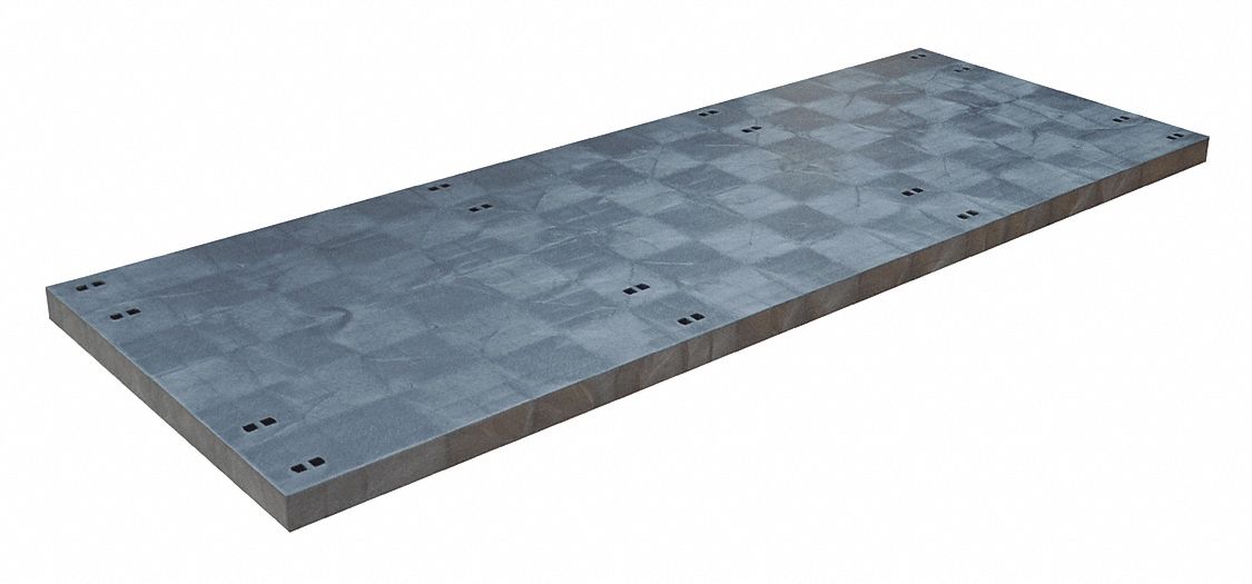 Top D Panel: 36 in x 96 in, Solid Shelf, 1 Shelves